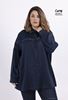 Picture of CURVY GIRL ELEGANT SATIN BLOUSE WITH LACE